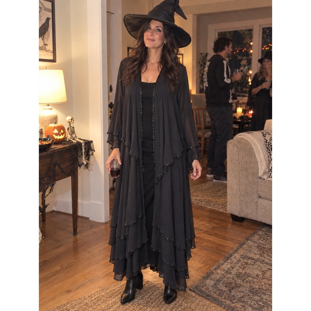 Witchy Whimsigoth Gothic Duster Robe 2X Stevie Nicks Victorian Halloween Costume